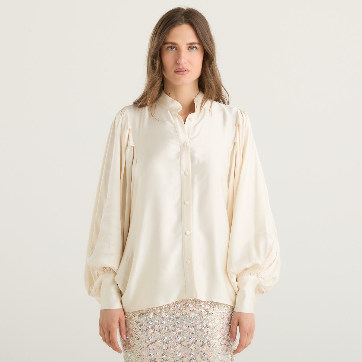 Actualee camicia manica lunga avorio