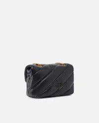 Pinko mini love bag puff maxi quilt pelle nera