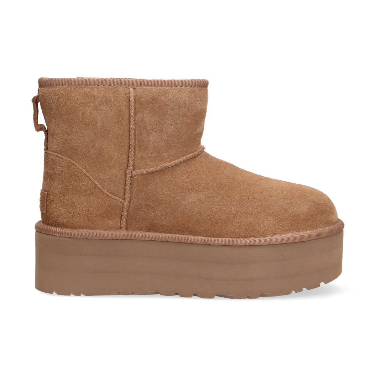 UGG classic mini platform camoscio chestnut