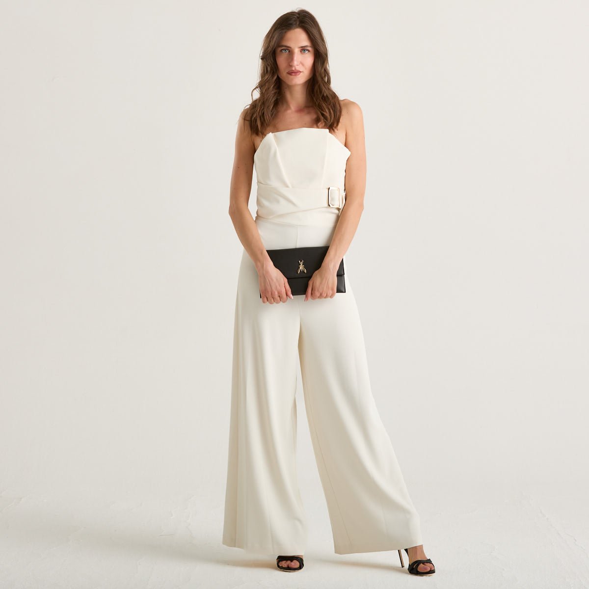 Relish tuta elegante a top con fibbia avorio