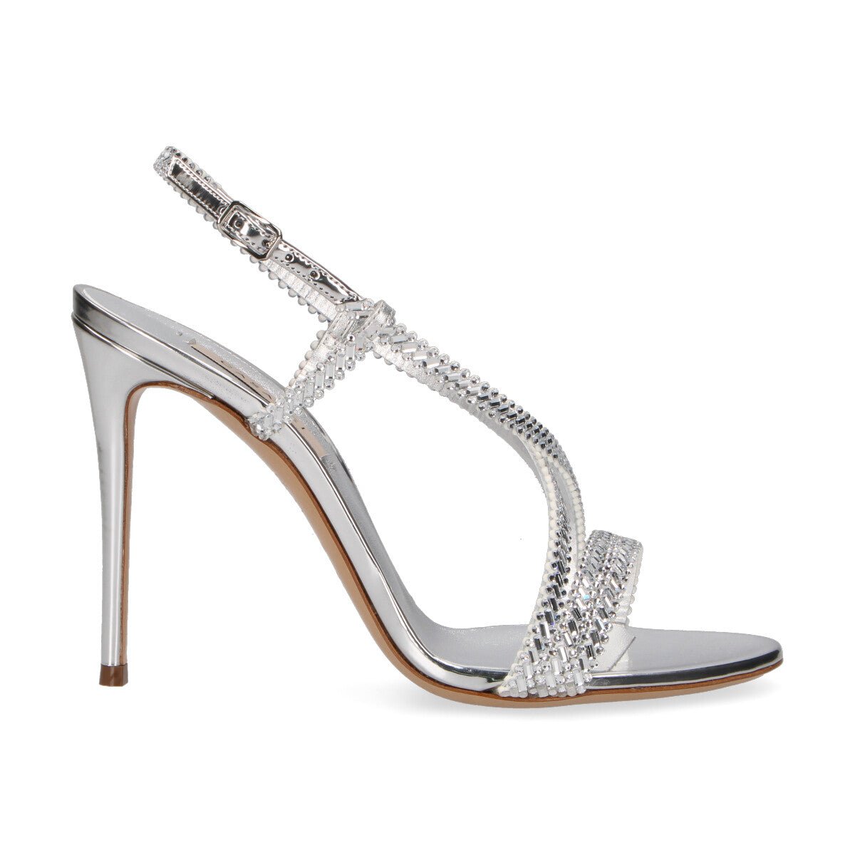 Casadei sandalo Julia Josephine in strass argento