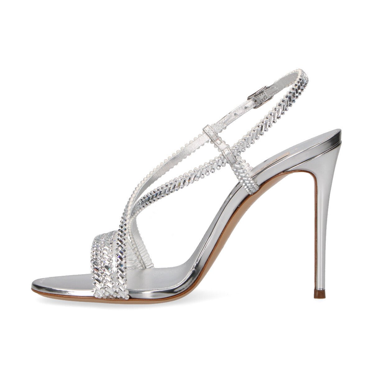 Casadei sandalo Julia Josephine in strass argento