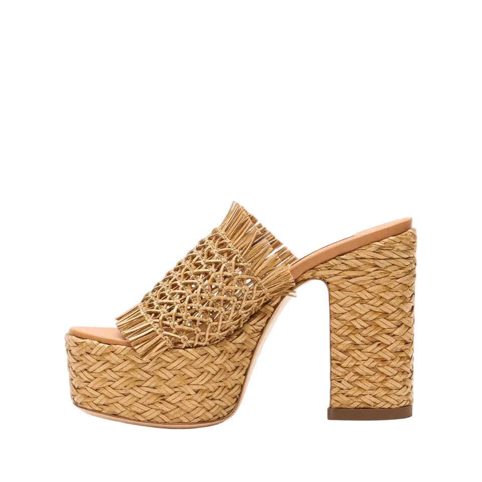 Casadei ciabatta Madagascar platform intrecciata