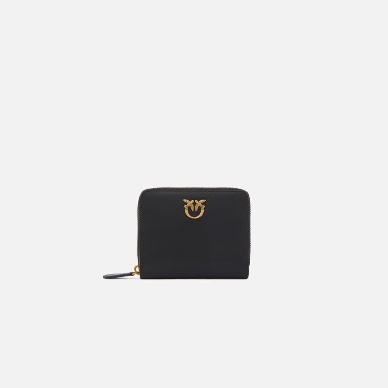 Pinko portafoglio quadrato zip-around in pelle