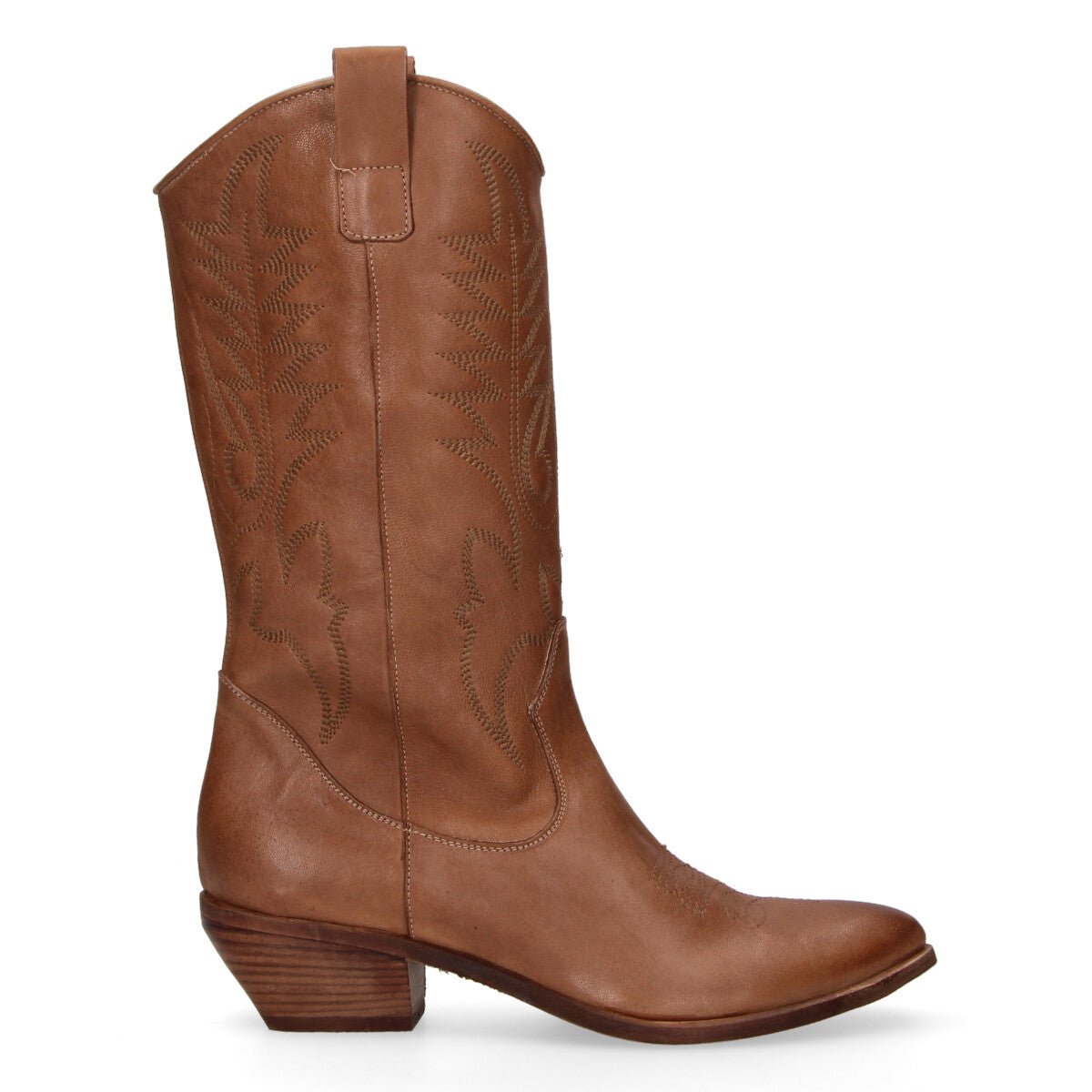 Mohai stivale texano in pelle cuoio