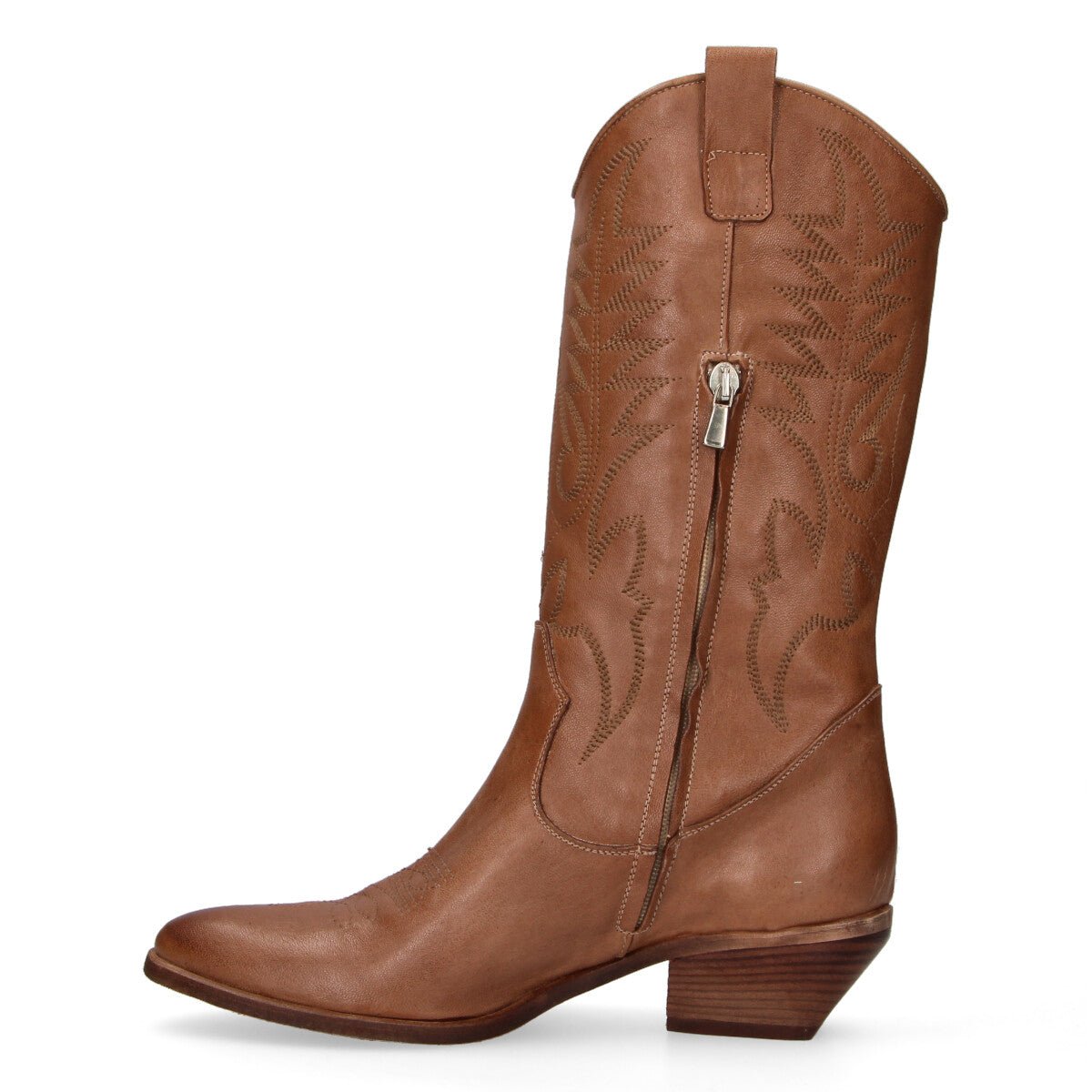 Mohai stivale texano in pelle cuoio