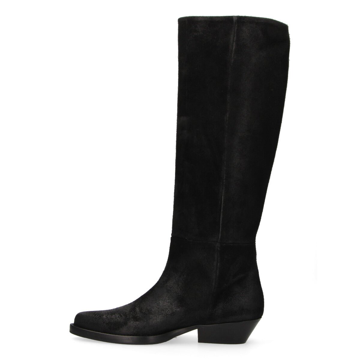 Anna F stivale texano in camoscio nero