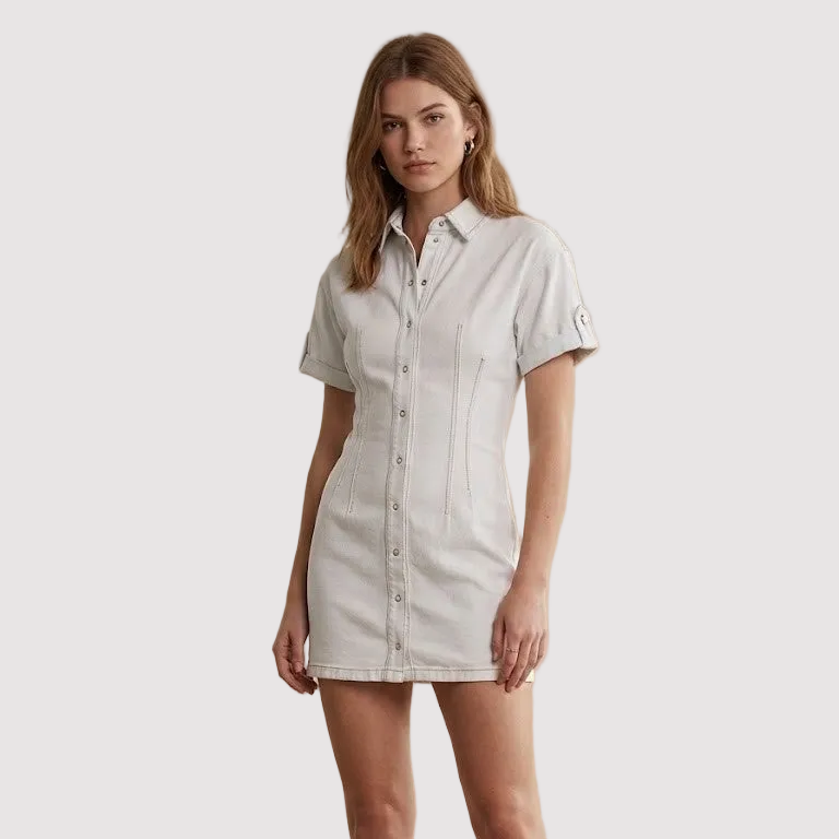 Patrizia Pepe abito chemisier mini light denim
