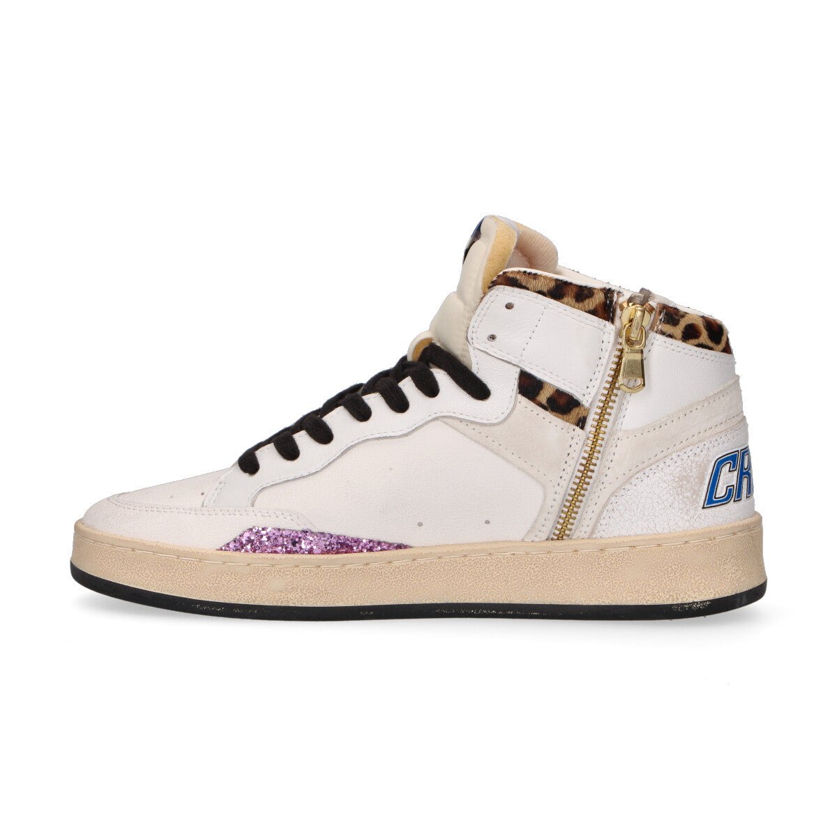 Crime London sneaker Chelsea Hi pelle bianca