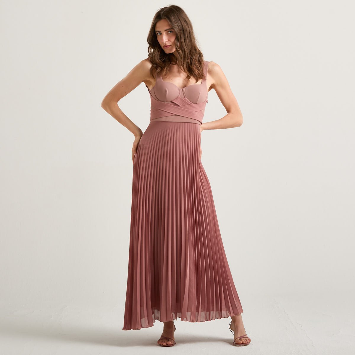 Patrizia Pepe abito elegante rosa antico
