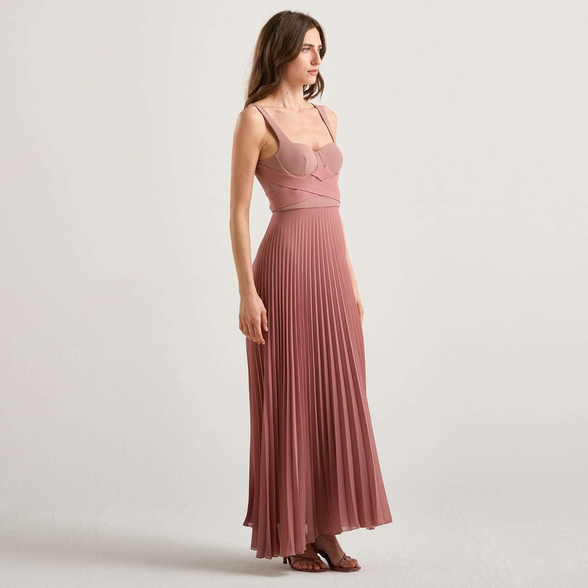 Patrizia Pepe abito elegante rosa antico