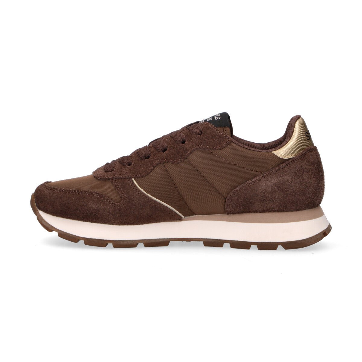 Sun68 sneaker Ally Silver in camoscio marrone