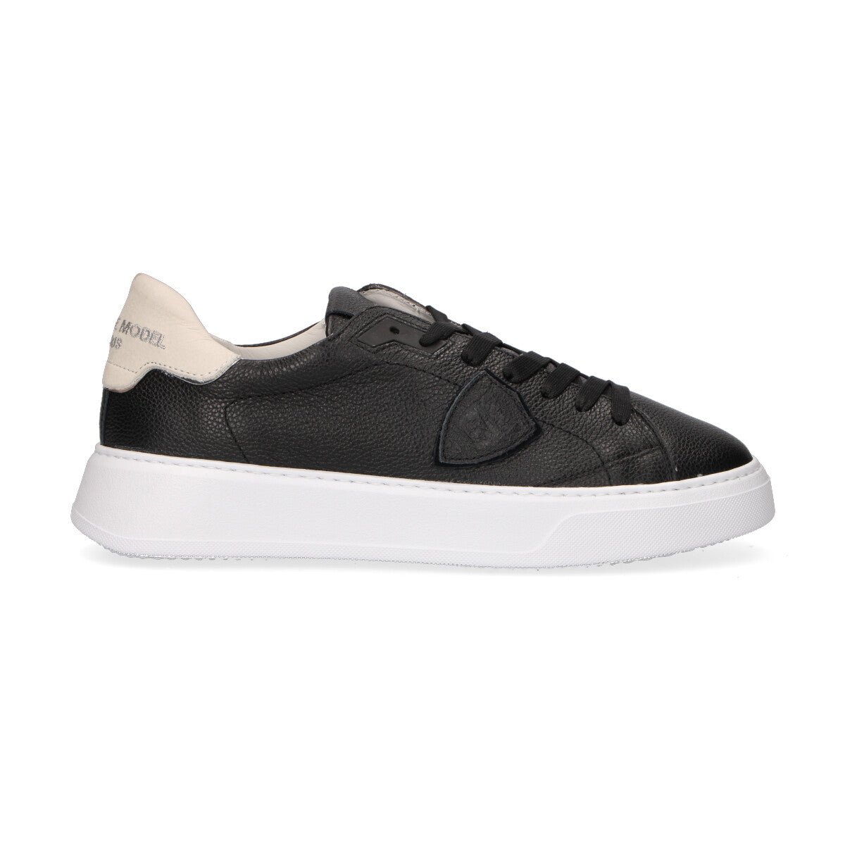 Philippe Model sneaker Temple in pelle martellata nera