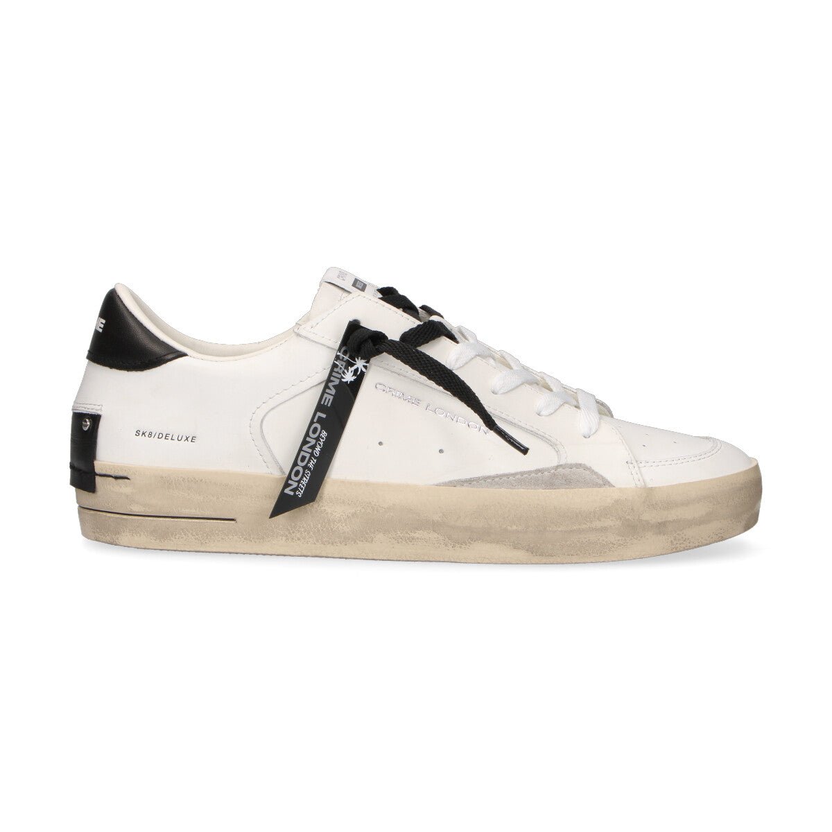 Crime London sneaker Sk8 Deluxe white black