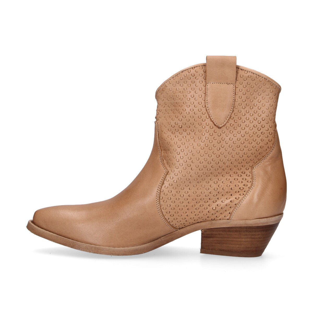Mohai tronchetto texano in pelle beige