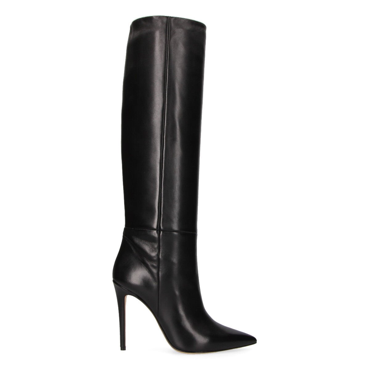 Anna F stivale alto in pelle nero