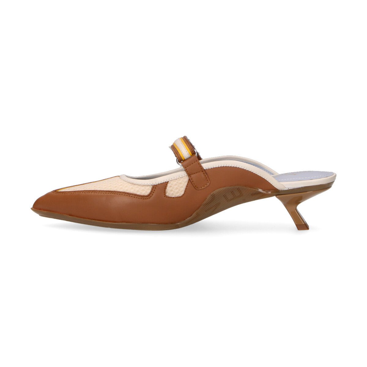 Voile Blanche sabot Hilly Pop Mule in pelle e nylon cuoio