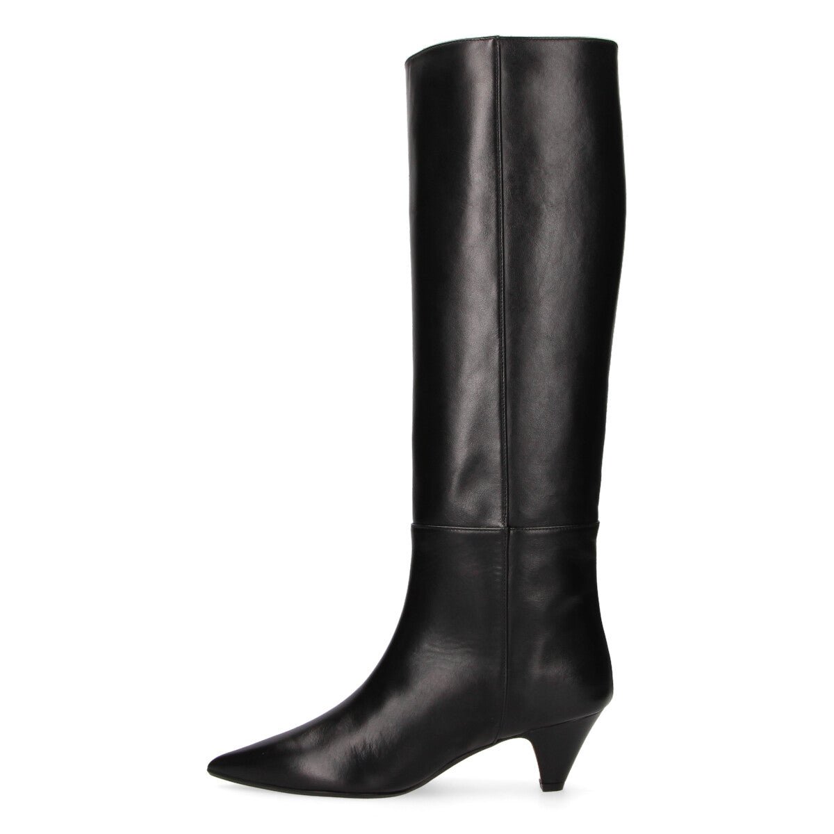 Anna F stivale in pelle nera
