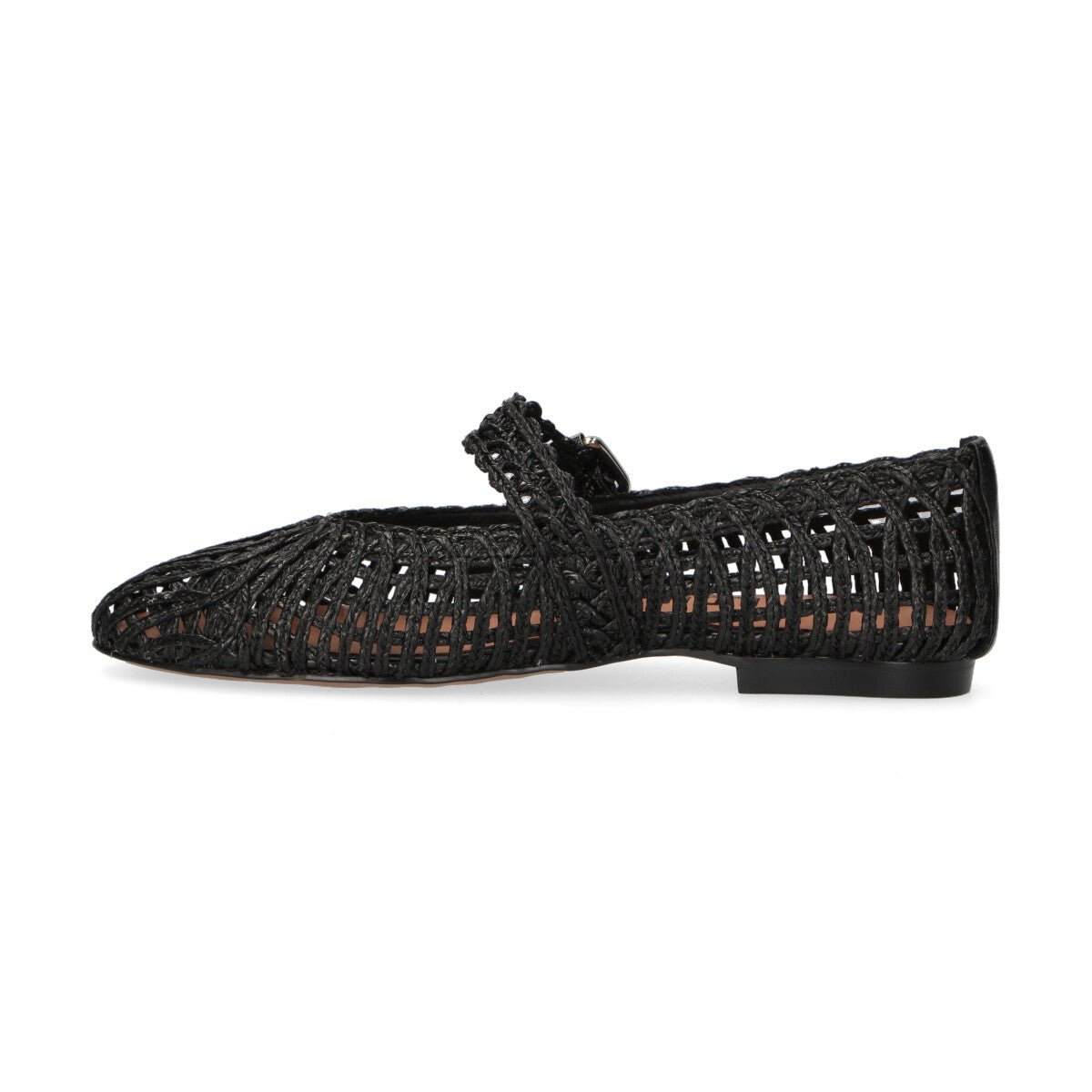 Bibi Lou ballerina intrecciata in rafia nera