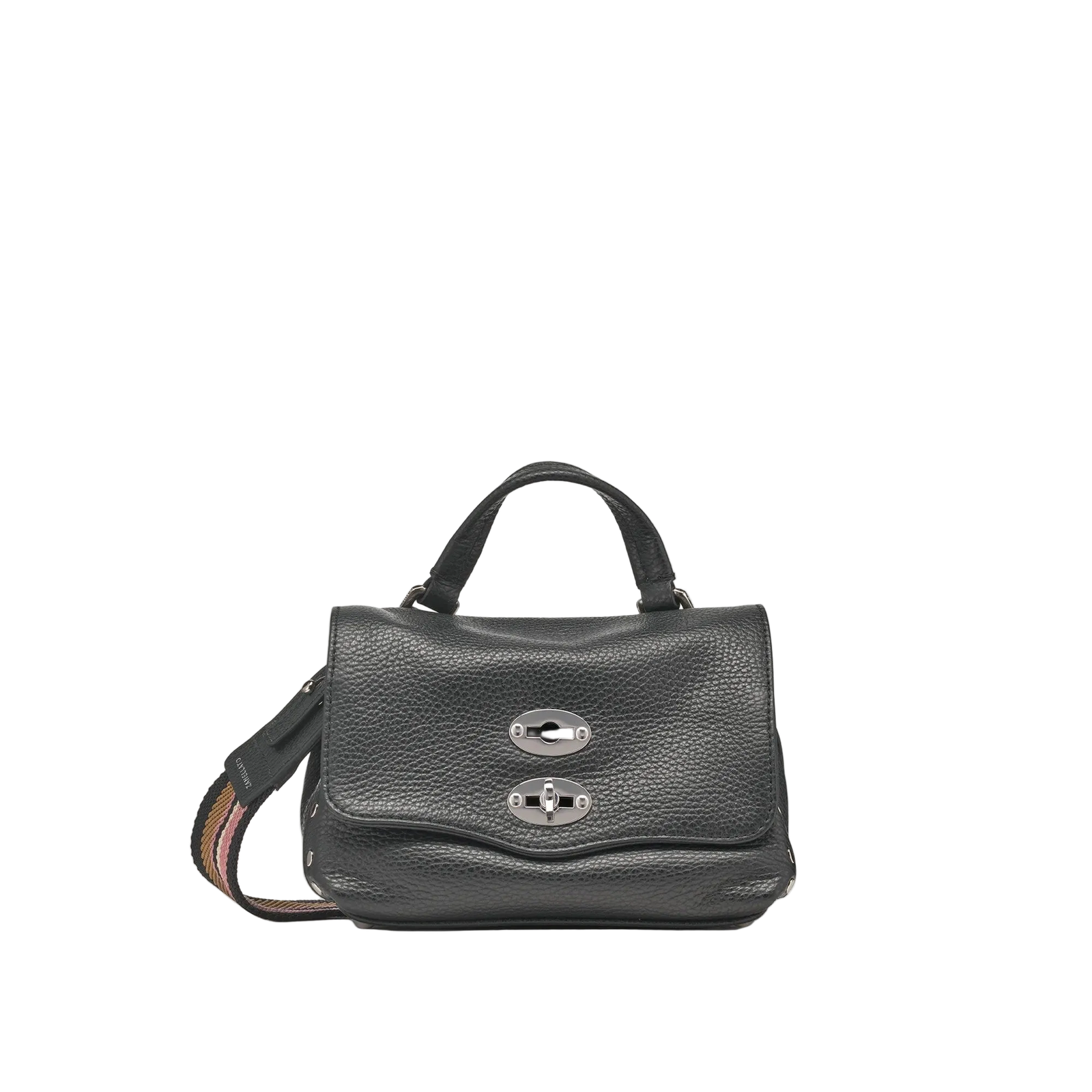 Zanellato Postina daily giorno pelle martellata nera baby