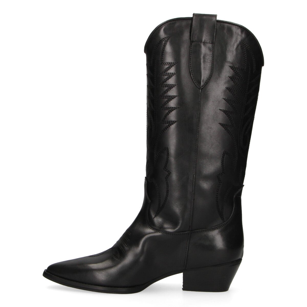 Mohai stivale texano in pelle nera