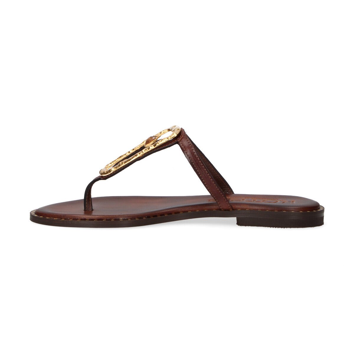 Kotris infradito con accessorio in pelle testa di moro