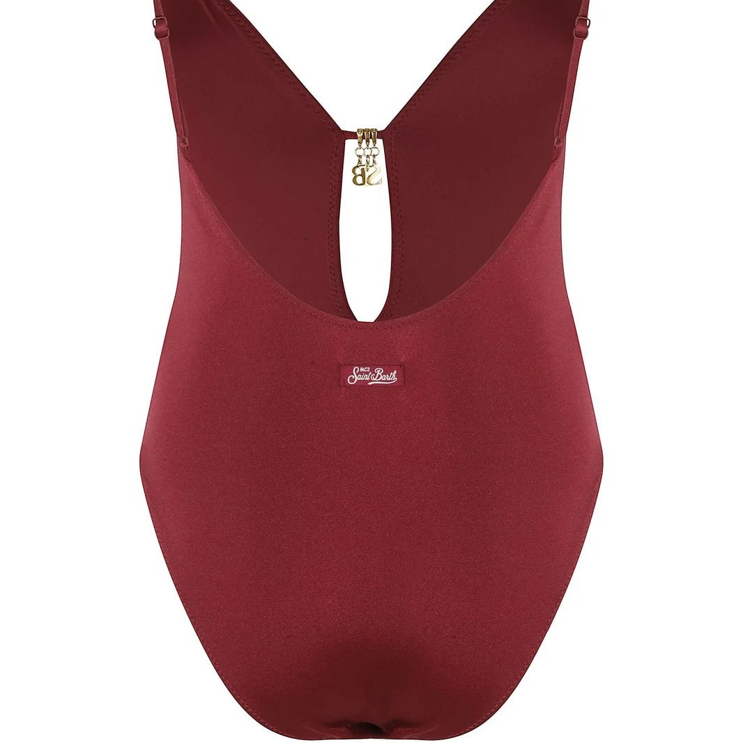 Mc2 Saint Barth costume intero crunchy shiny charms bordeaux
