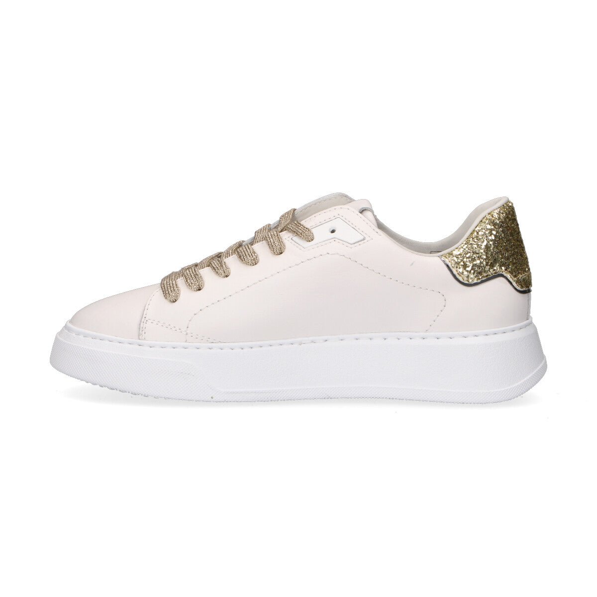 Philippe Model sneaker Temple con glitter pelle bianca