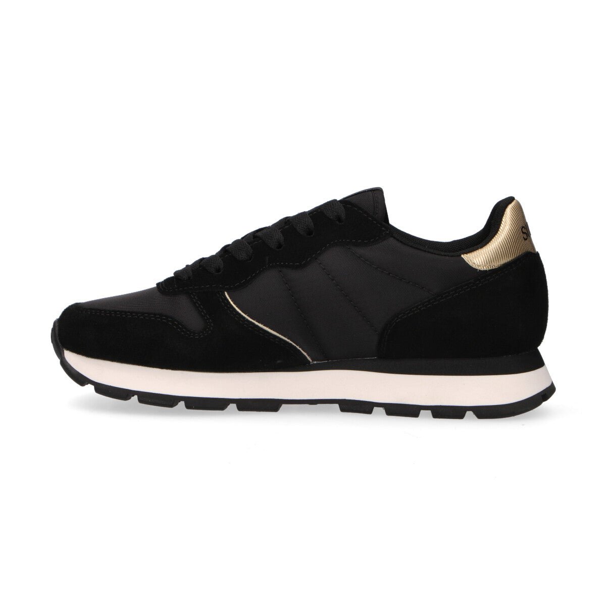Sun68 sneaker Ally Silver in camoscio nero