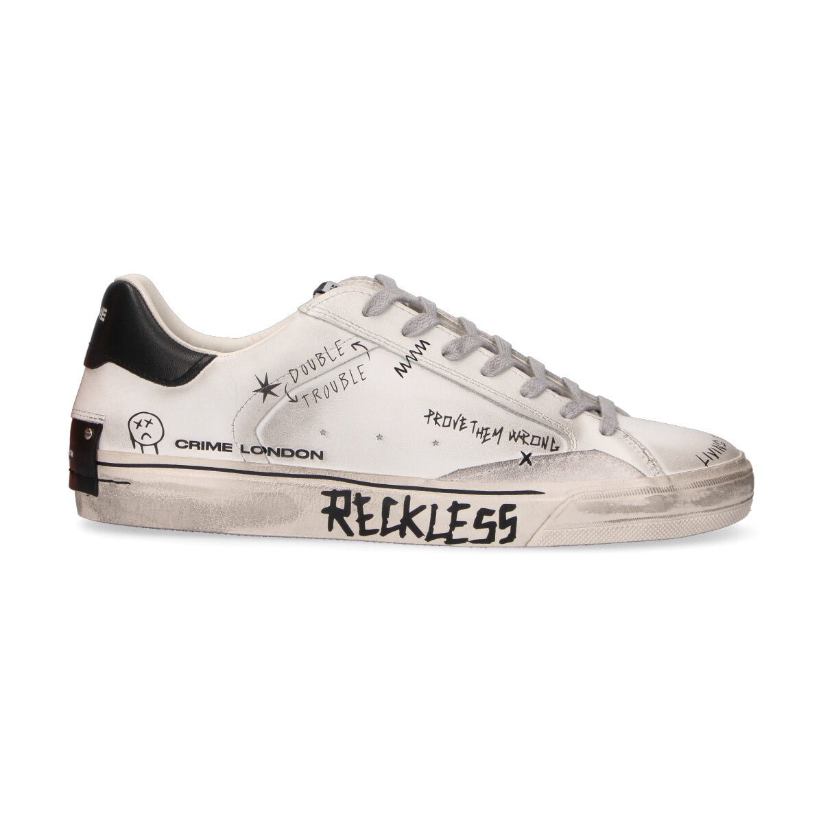 Crime London sneaker Distressed Ink Wall