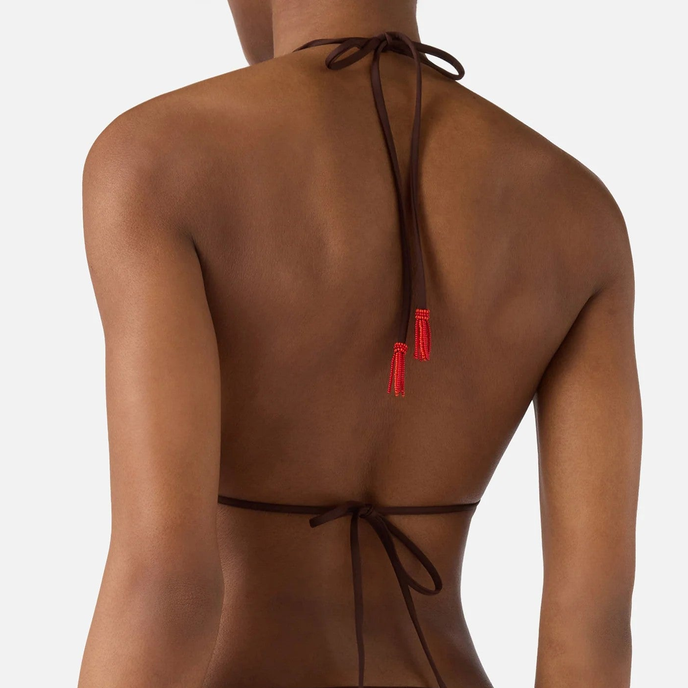 Mc2 Saint Barth Top bikini Guiana a triangolo con stelle marine in perline