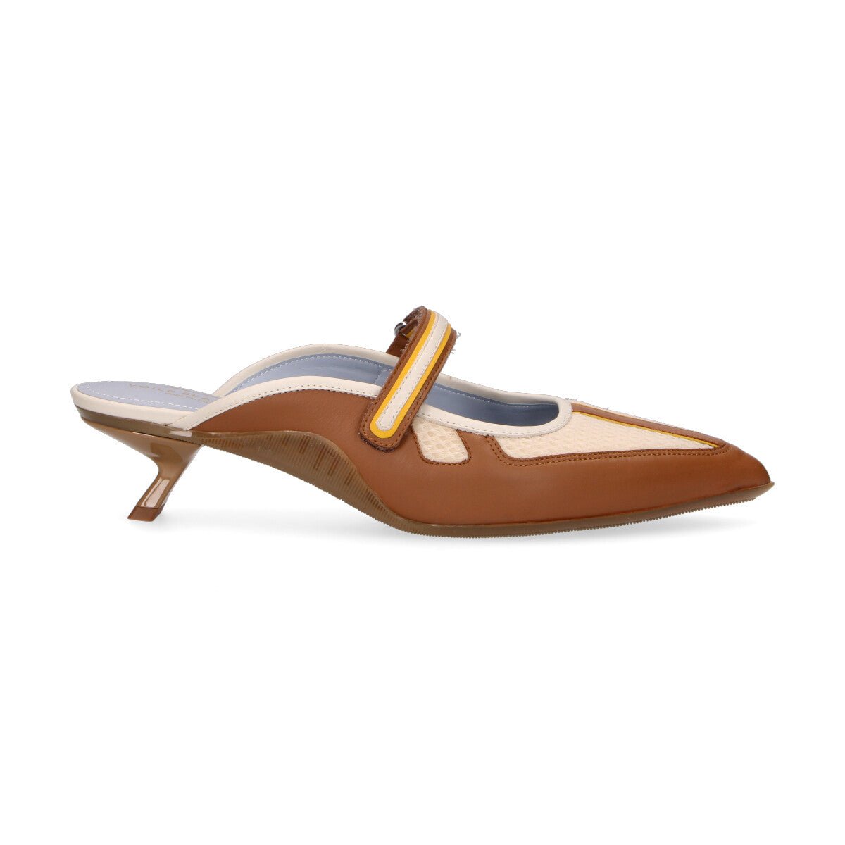 Voile Blanche sabot Hilly Pop Mule in pelle e nylon cuoio