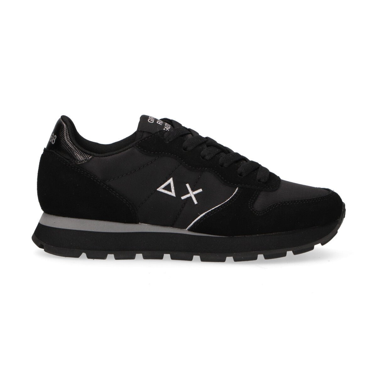 Sun68 sneaker Ally Silver in camoscio nera