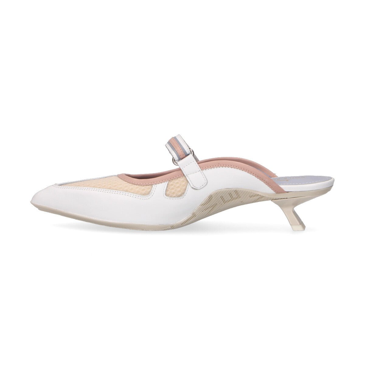Voile Blanche sabot Hilly Pop Mule in pelle e nylon bianca