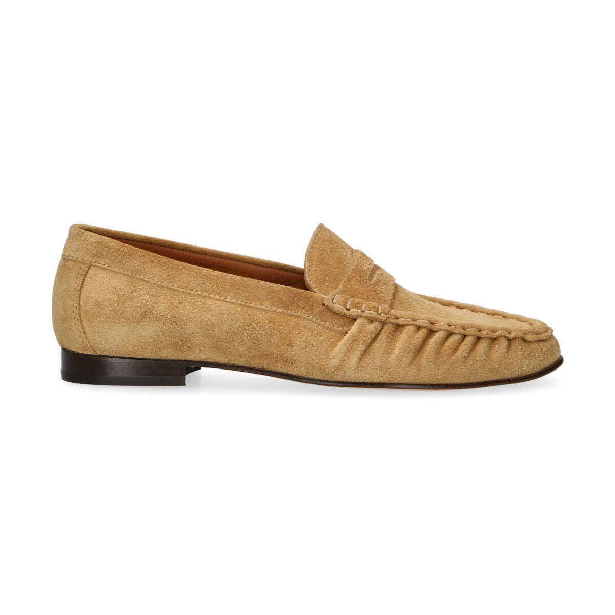 Poeve mocassino Wanda in camoscio beige