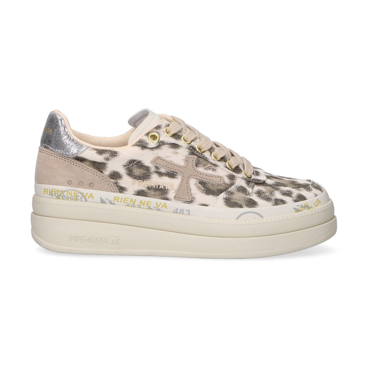 Premiata sneaker Micol in tessuto maculata