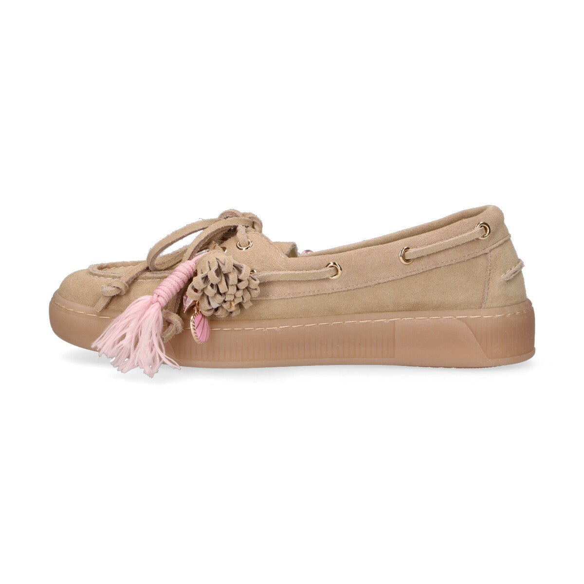 Gio+ mocassino Moka in camoscio beige