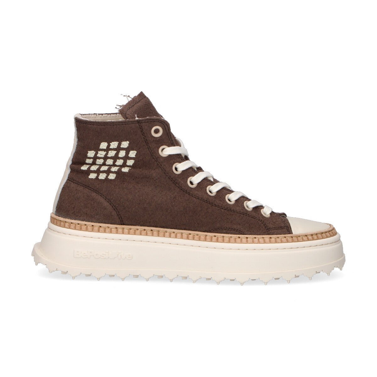 BePositive sneaker Star in tessuto marrone