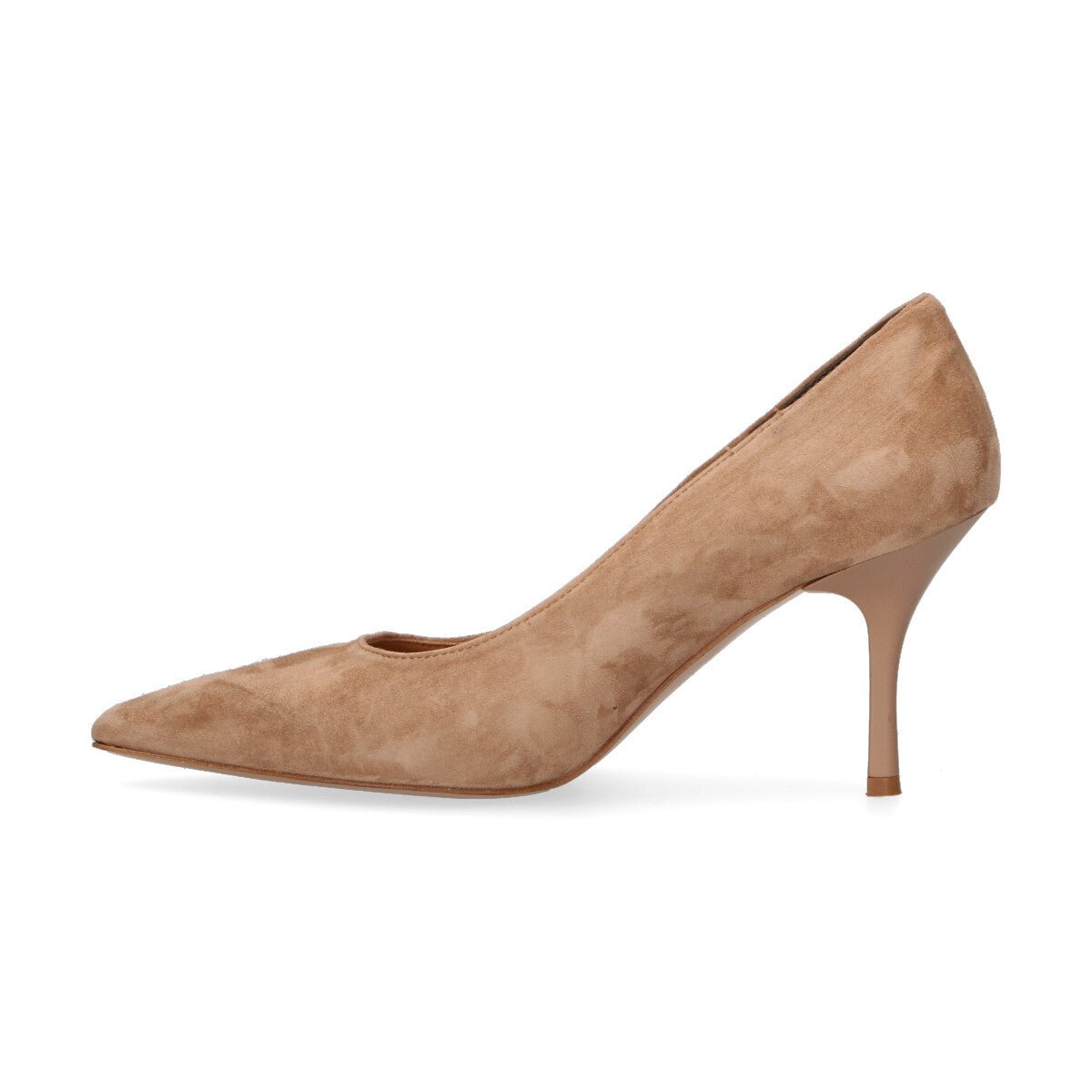 Ovyè deccoltè in camoscio beige