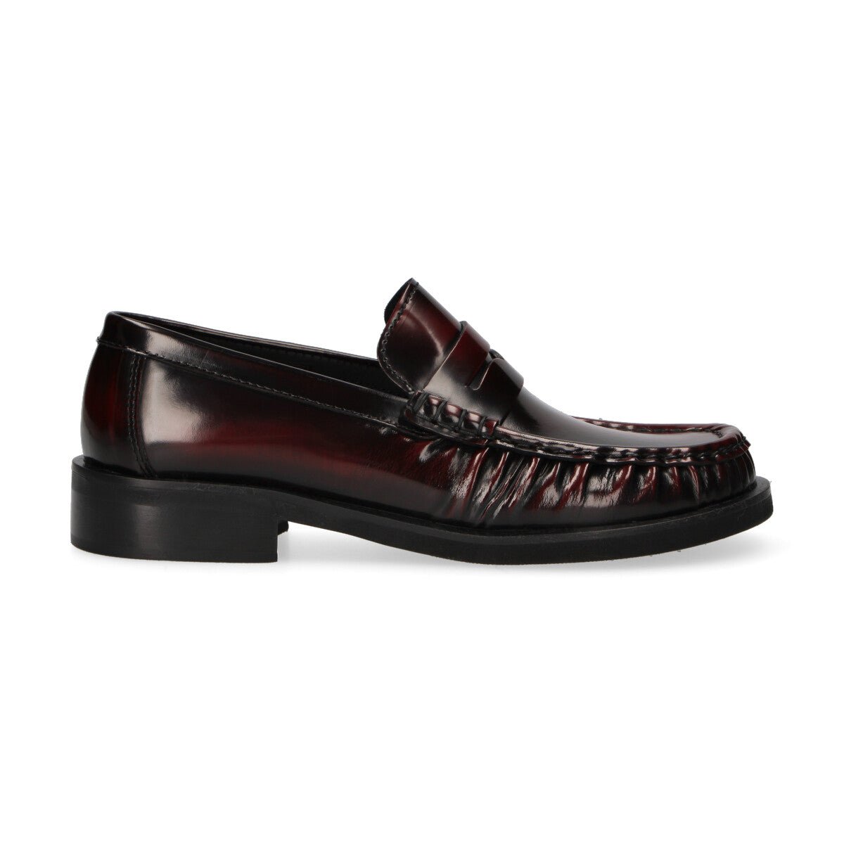 Poeve mocassino pelle lucida bordeaux