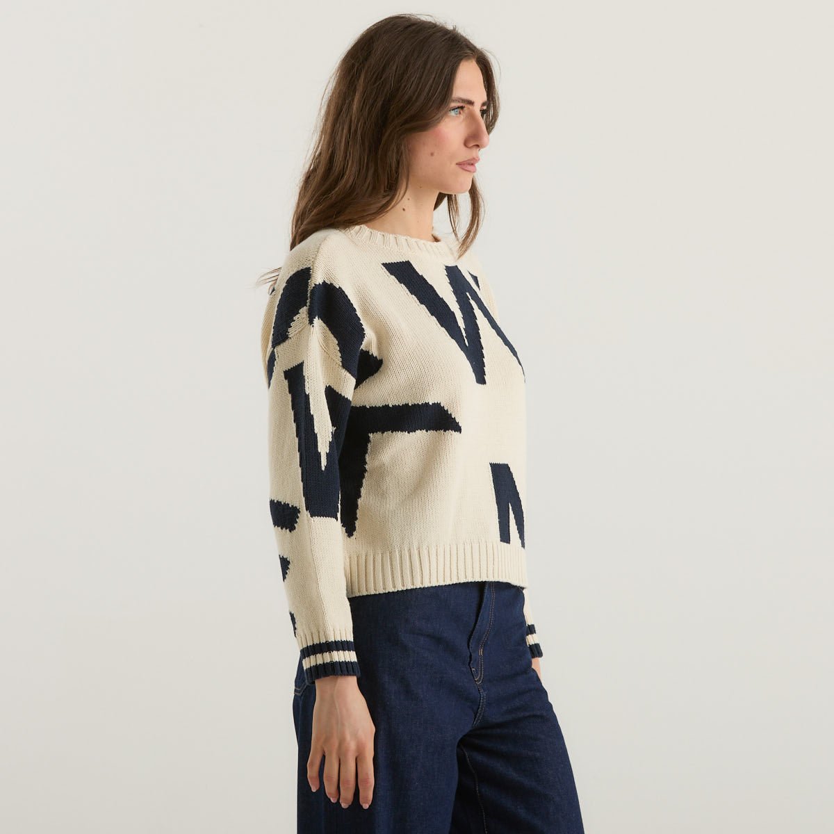 Weekend MaxMara maglia girocollo fantasia blu