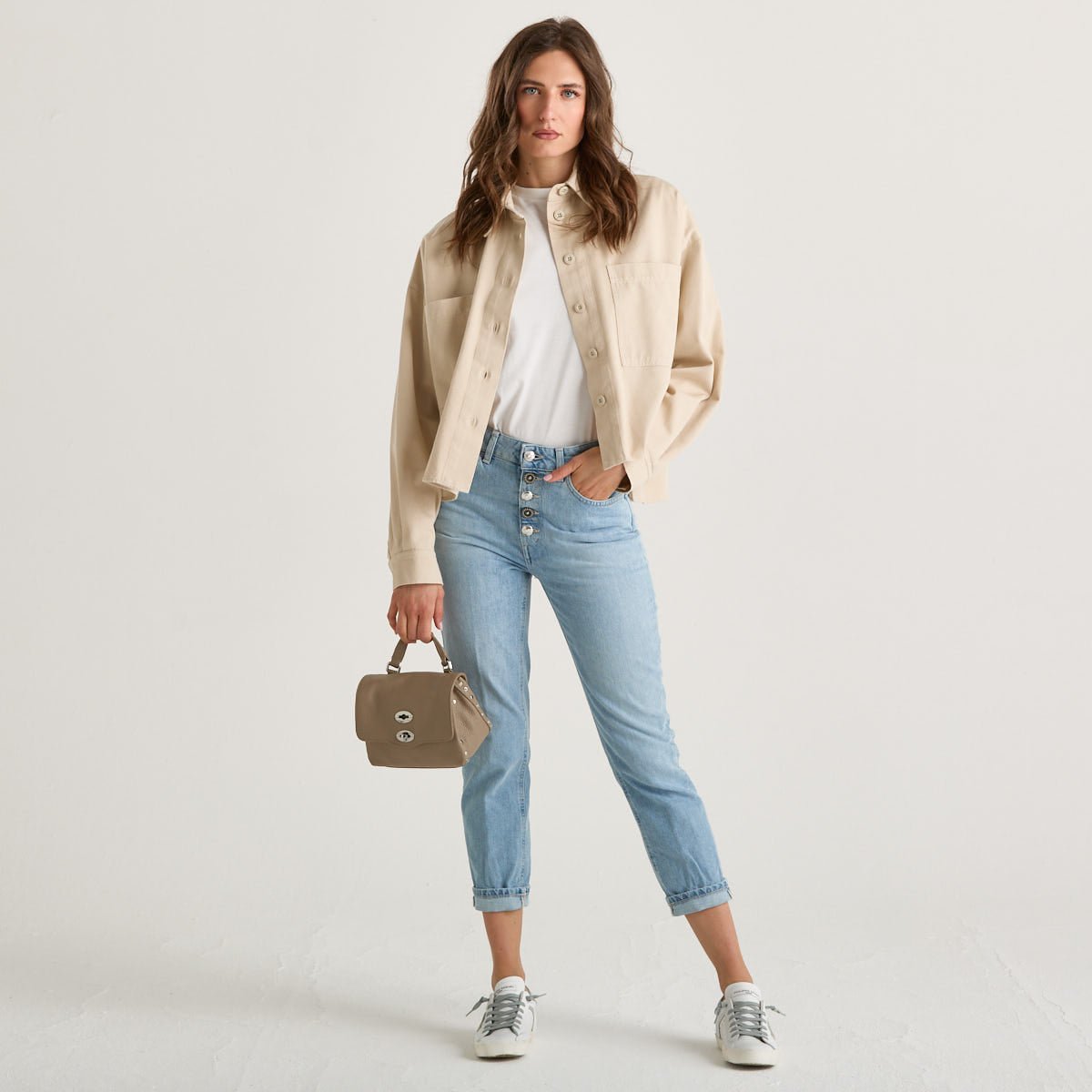 Weekend Maxmara giacca sahariana in denim beige