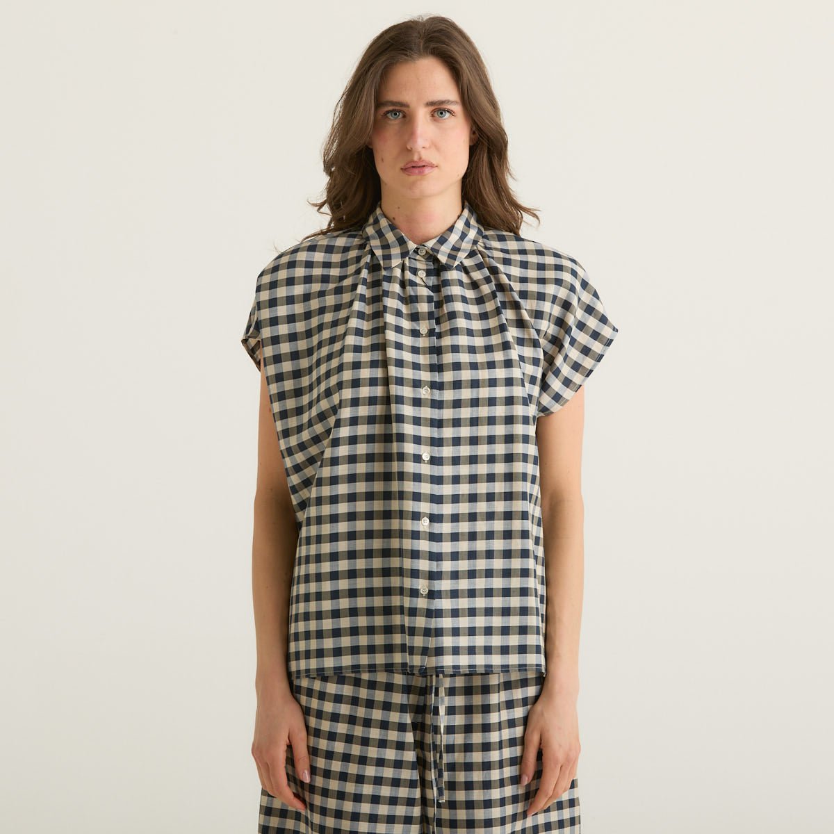 Weekend MaxMara camicia in batavia di cotone e ramiè