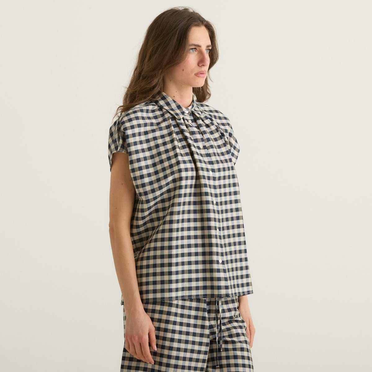 Weekend MaxMara camicia in batavia di cotone e ramiè