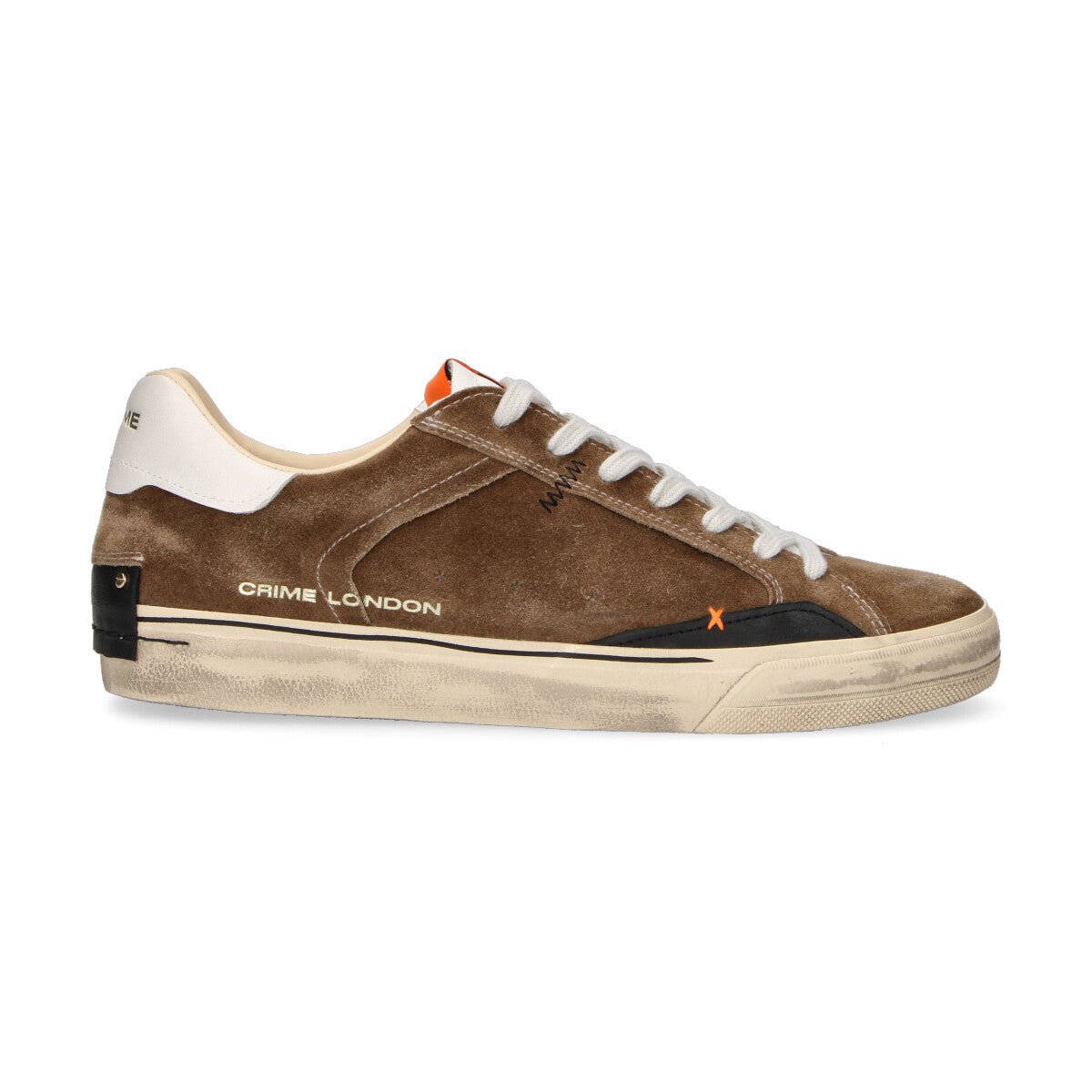 Crime London sneaker Deconstructed Brown Flame
