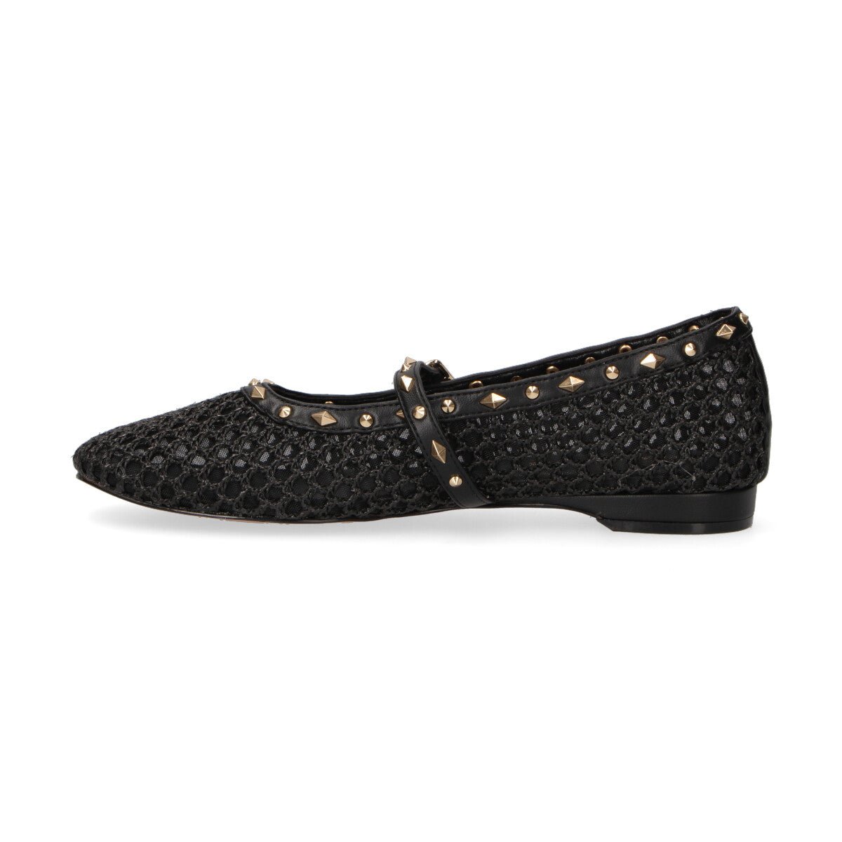 Emanuelle Vee ballerina Glenda con porchie raffia nera