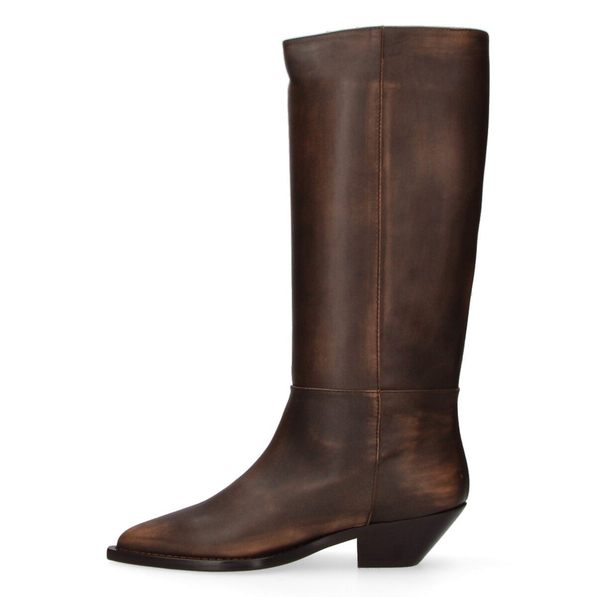 Via Roma 15 stivale texano Smoke Tan in pelle marrone