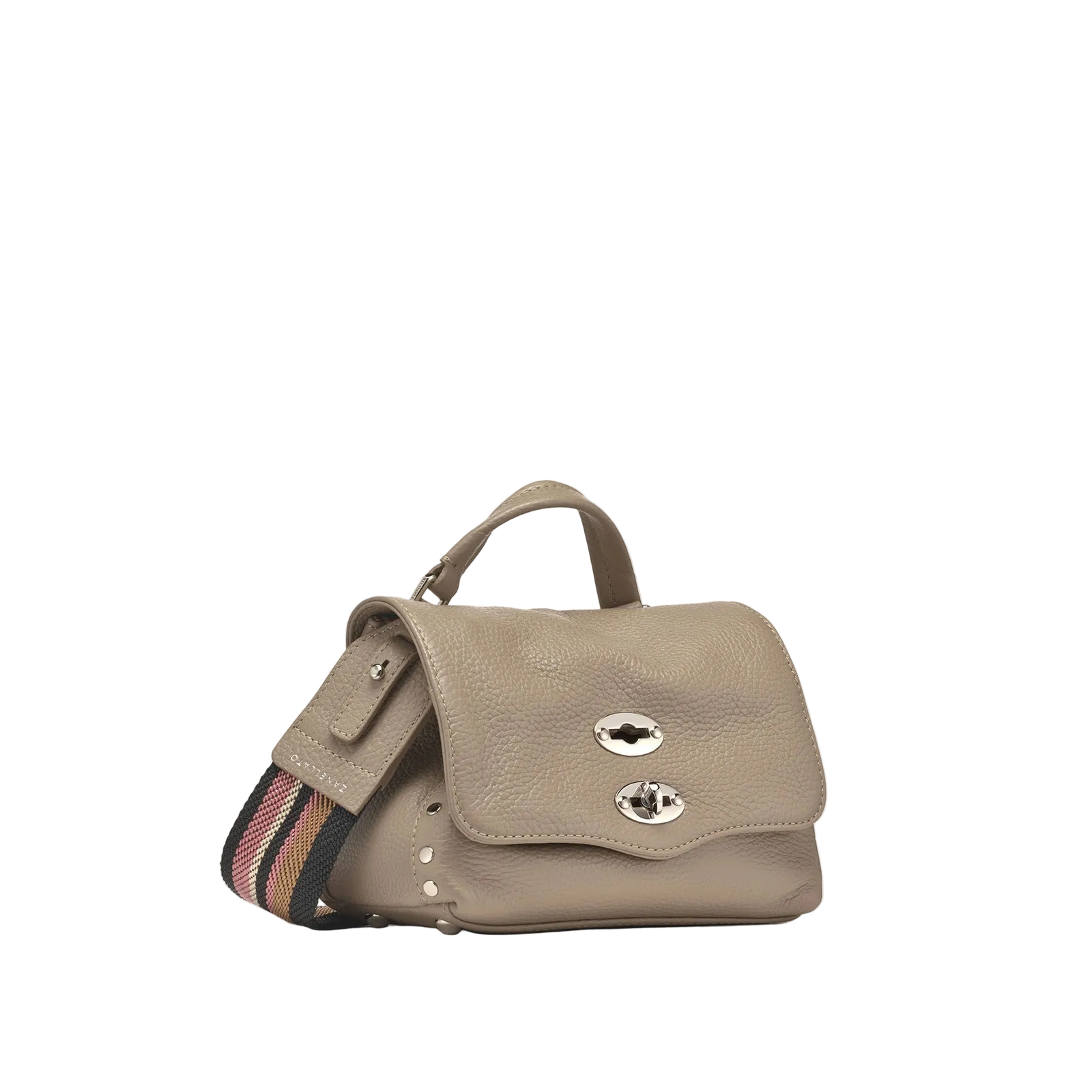 Zanellato borsa Postina Daily Giorno baby in pelle martellata Grey Creta