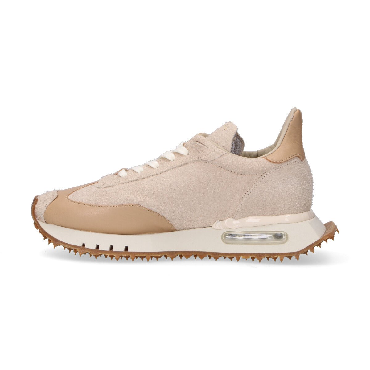 BePositive sneaker Race in camoscio beige
