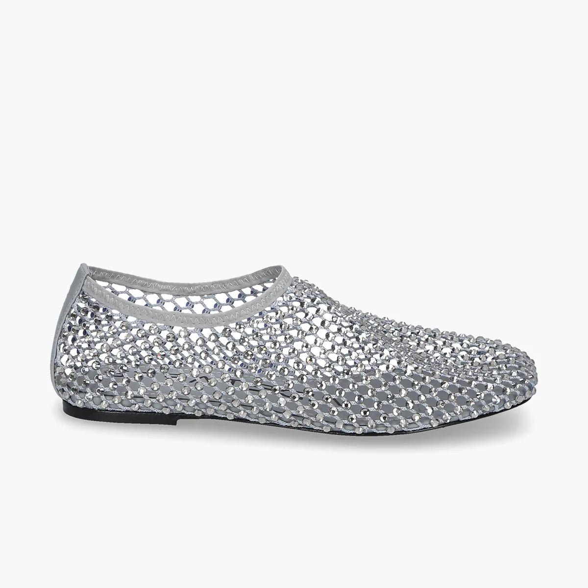 Strategia ballerina con strass argento